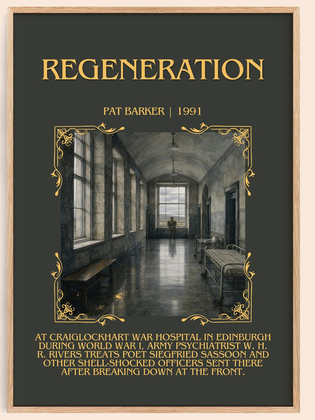 Regeneration Minimalist Book Poster by Pat Barker – book poster