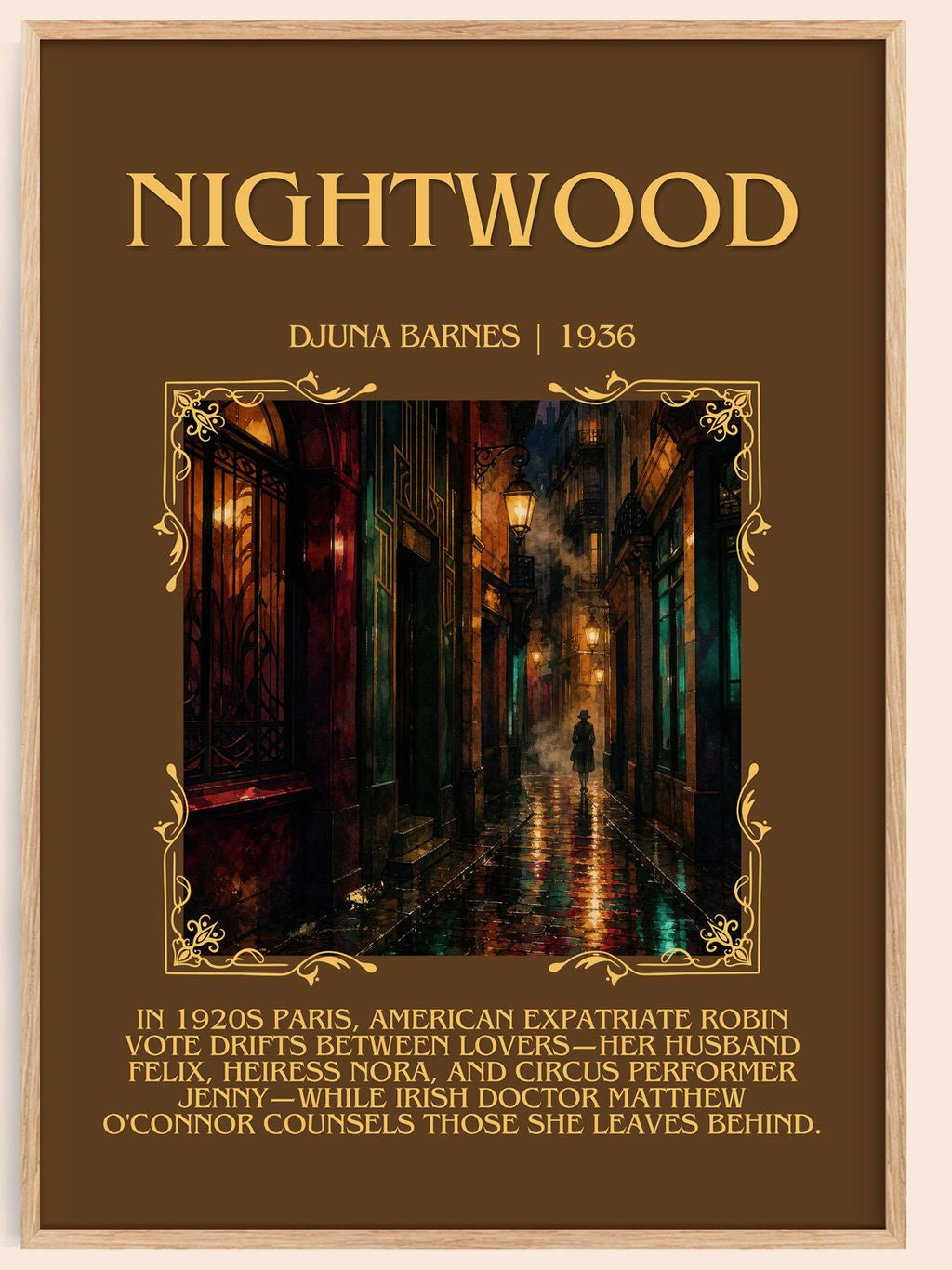 Nightwood Minimalist Book Poster by Djuna Barnes – book poster