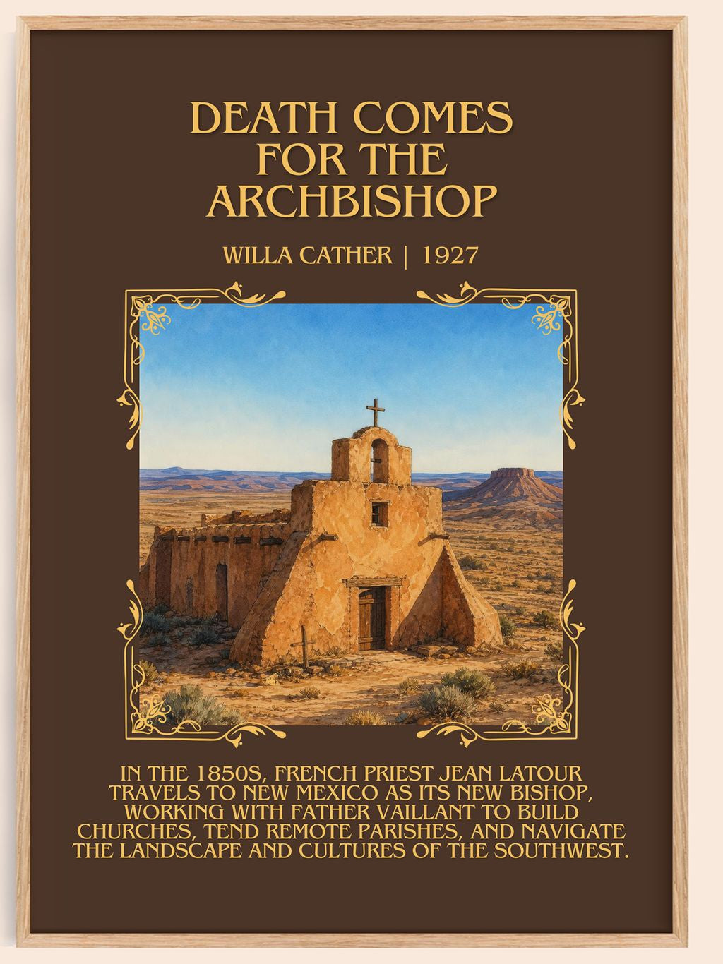 Death Comes for the Archbishop Minimalist Book Poster by Willa Cather – book poster