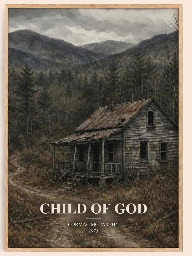 Child Of God Book Watercolour Illustration by Cormac Mccarthy