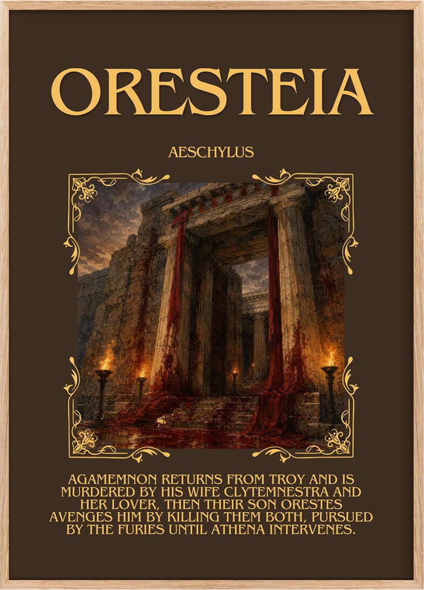 Oresteia Minimalist Book Poster by Aeschylus