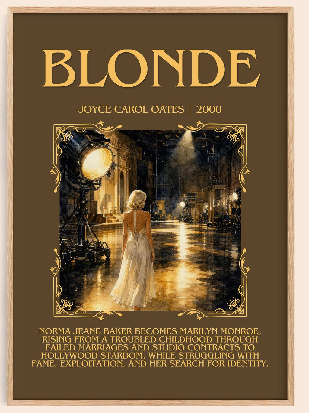 Blonde Minimalist Book Poster by Joyce Carol Oates – book poster