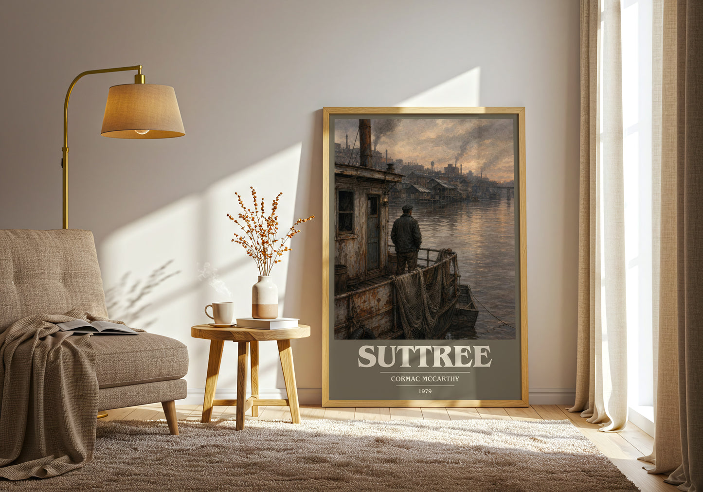 Suttree book cover print on bookshelf – Cormac Mccarthy fan gift