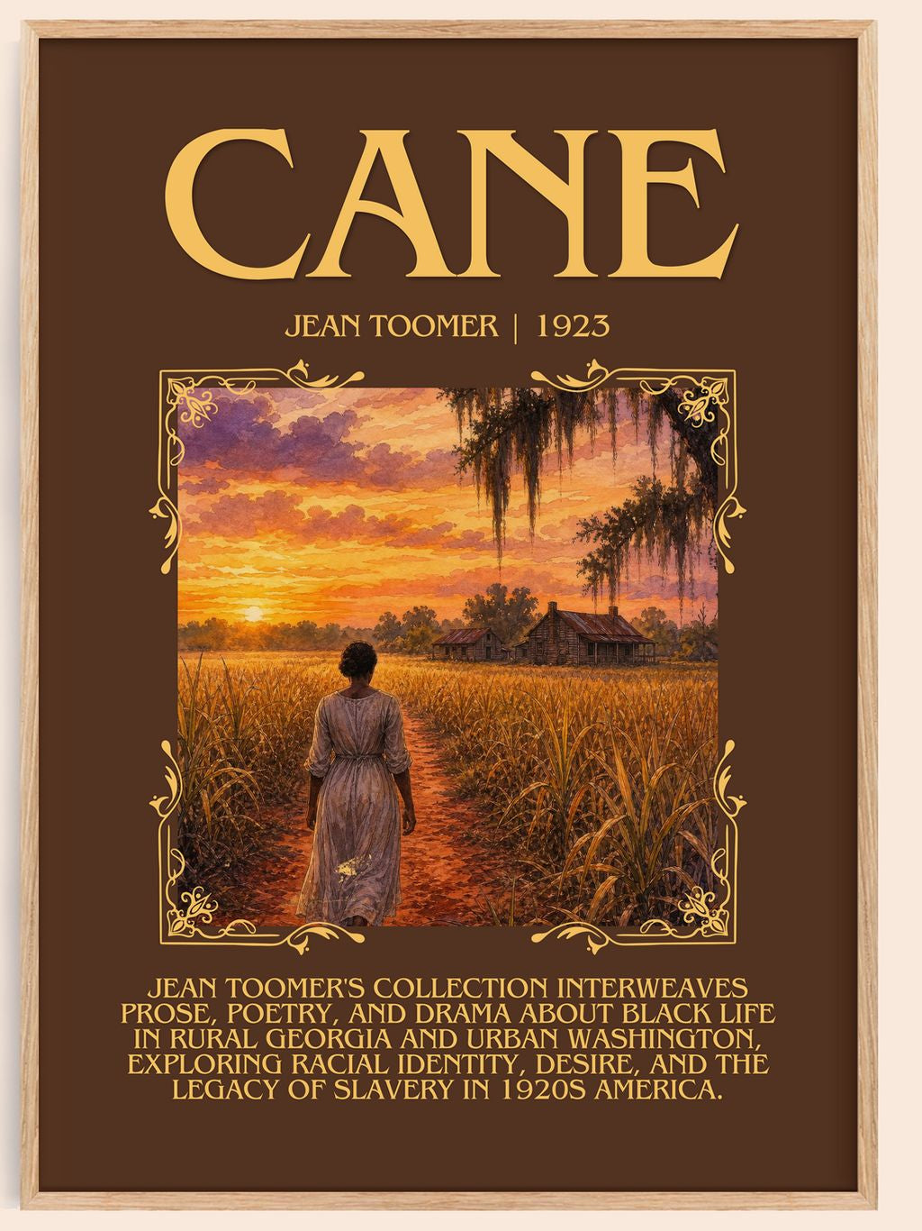 Cane Minimalist Book Poster by Jean Toomer – book poster
