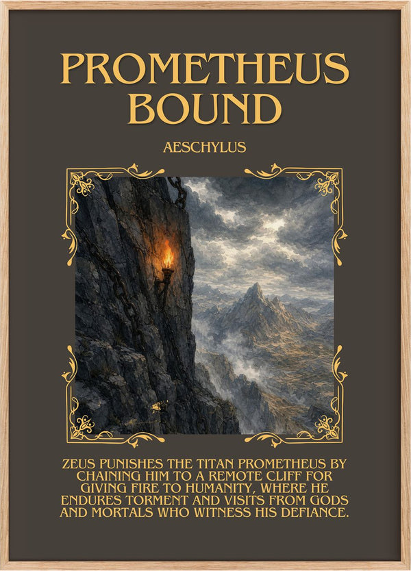 Prometheus Bound Minimalist Book Poster by Aeschylus