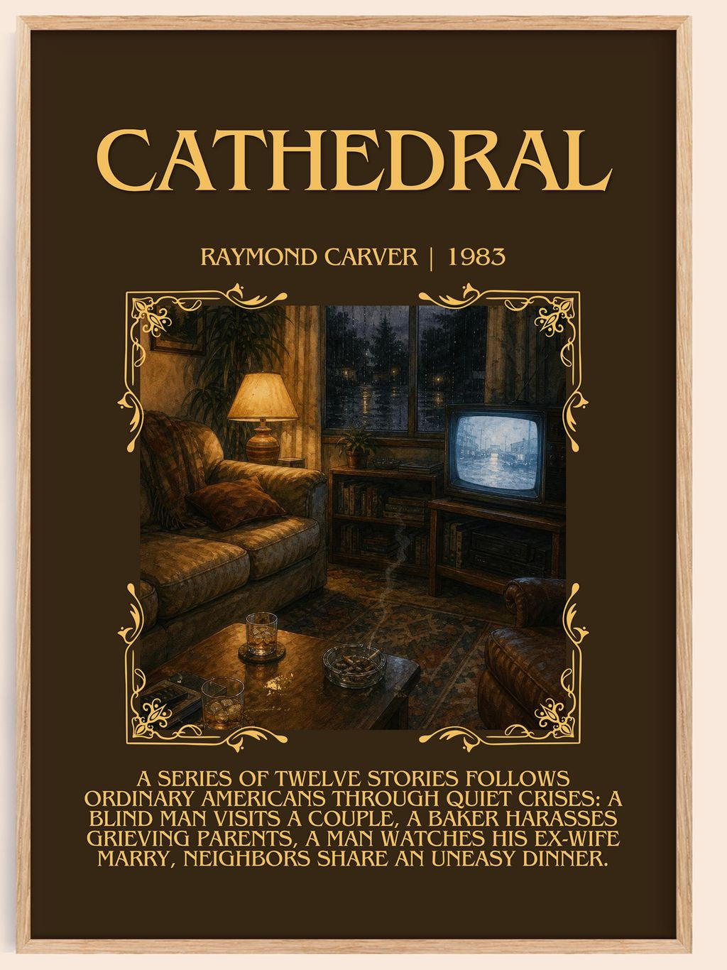 Cathedral Minimalist Book Poster by Raymond Carver – book poster
