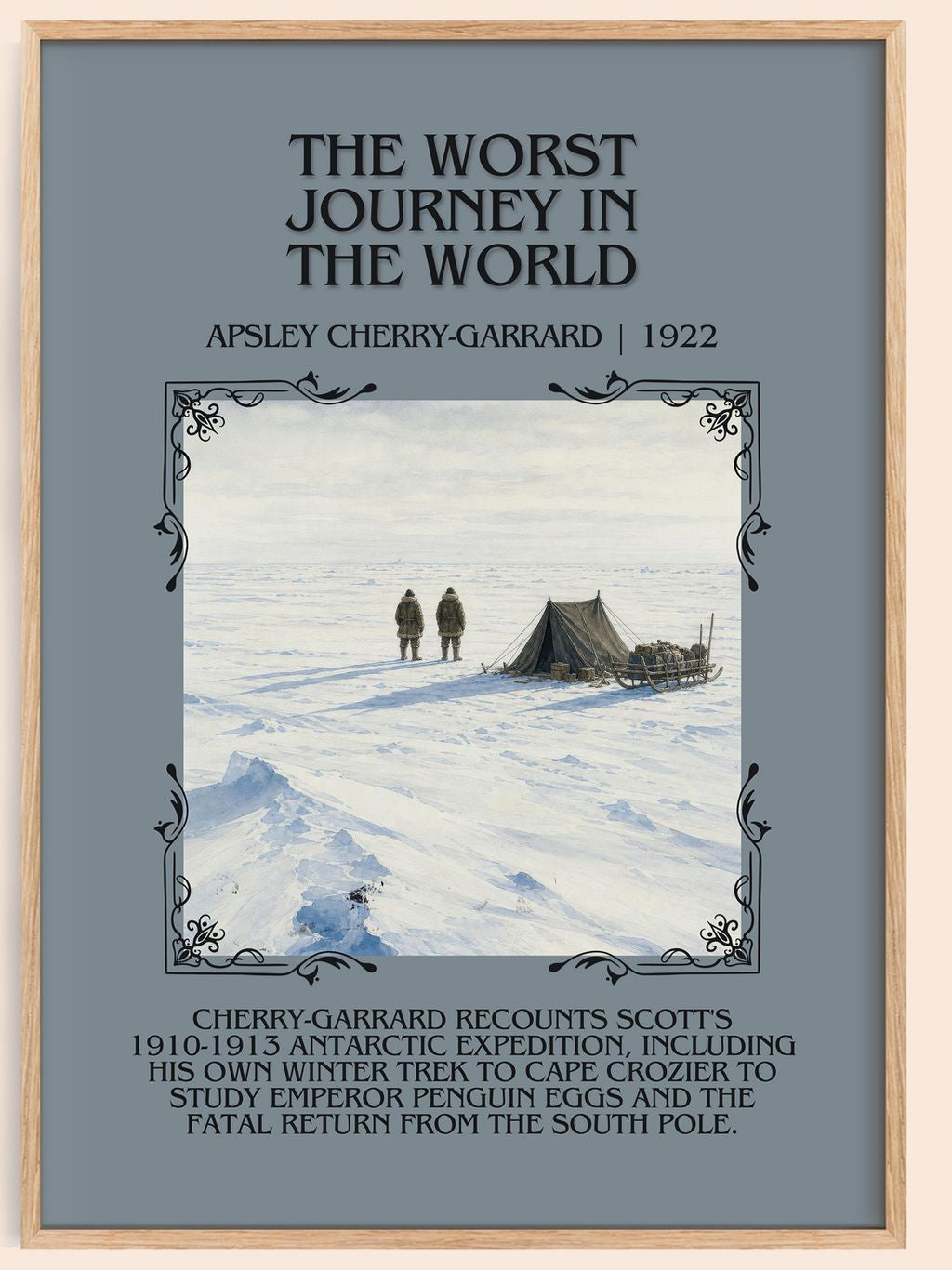 Worst Journey in the World Minimalist Book Poster by A. Cherry-Garrard – book poster
