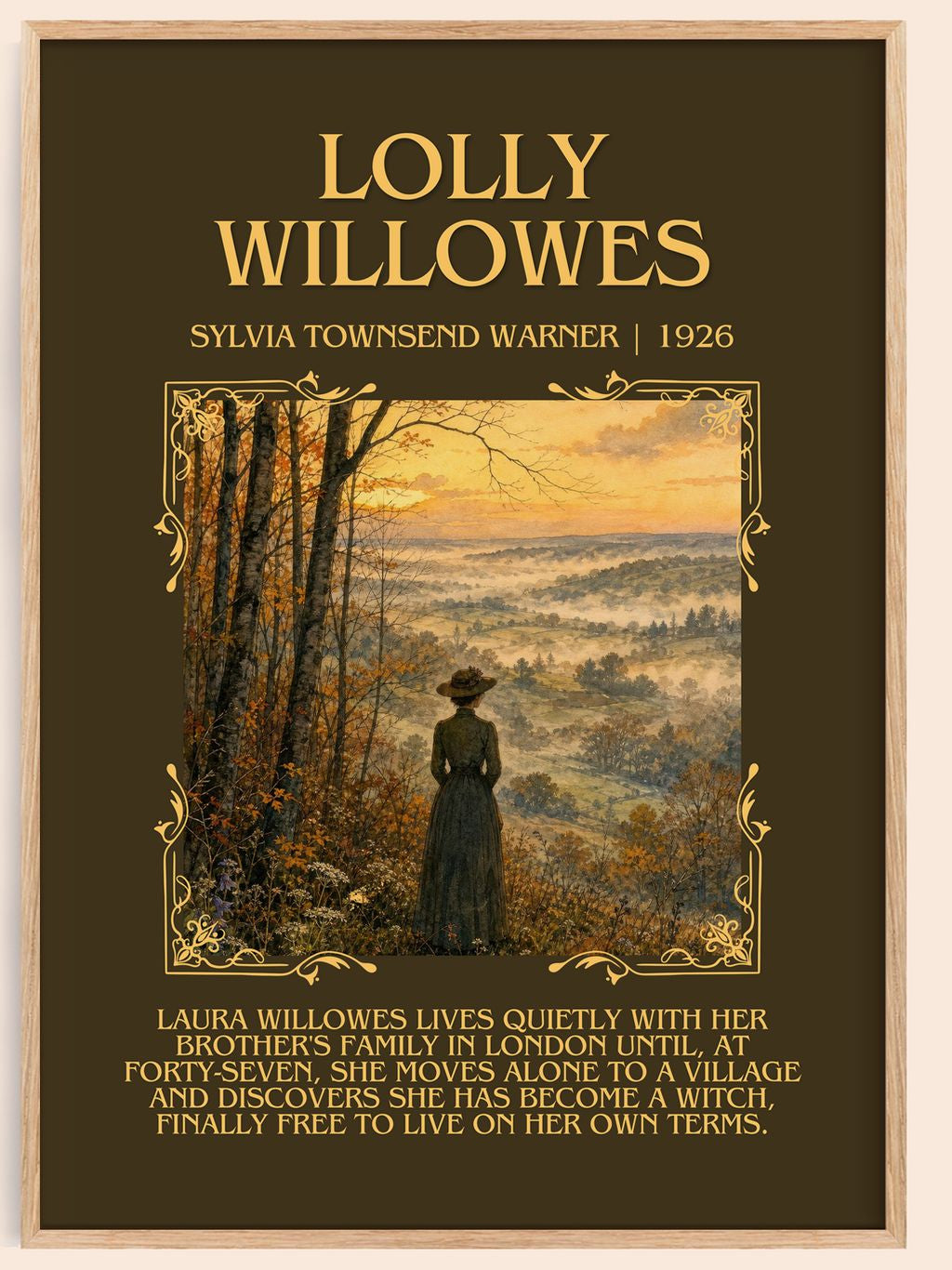 Lolly Willowes Minimalist Book Poster by Sylvia Townsend Warner – book poster