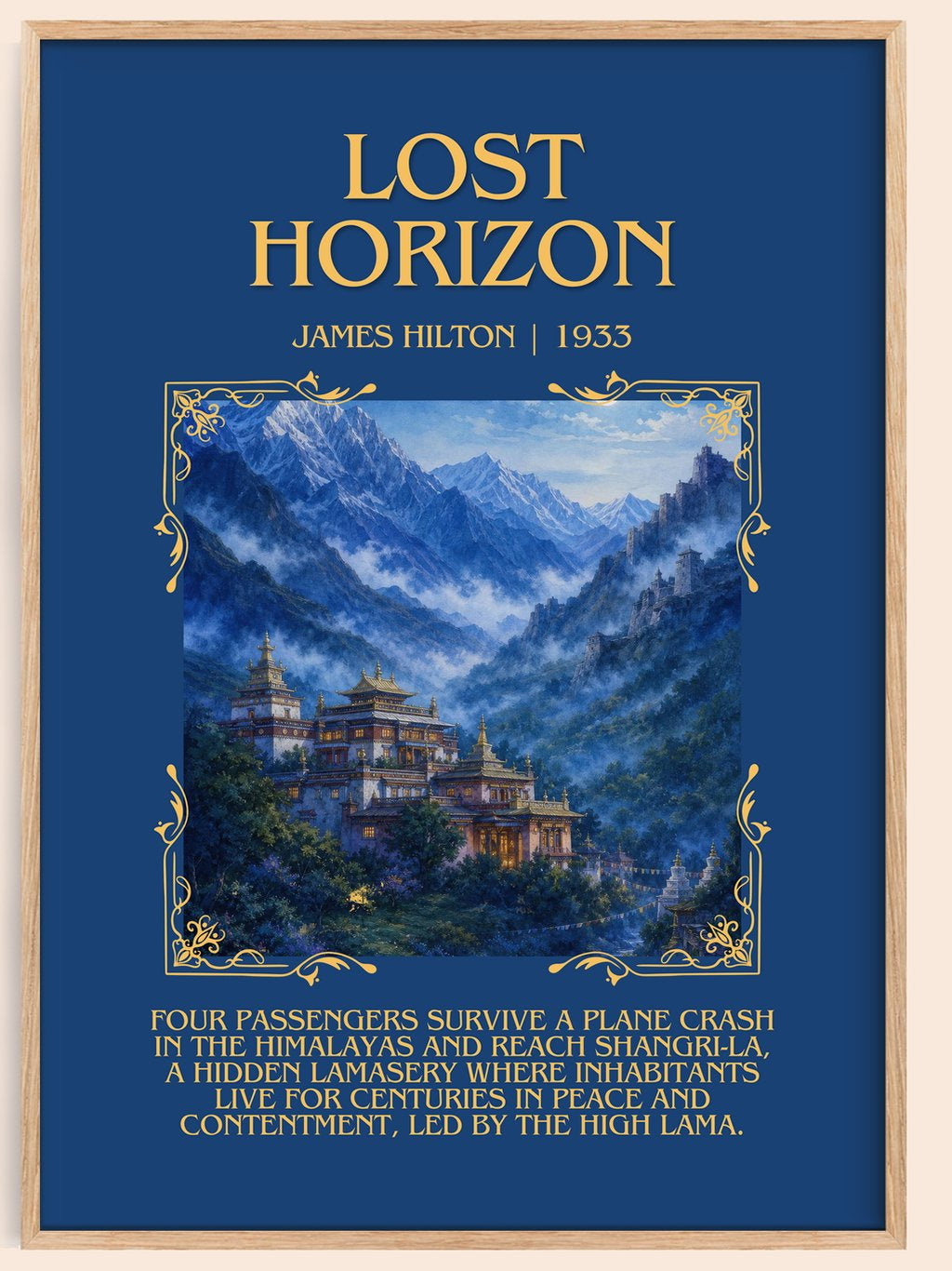 Lost Horizon Minimalist Book Poster by James Hilton – book poster