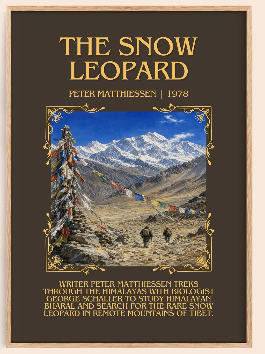 The Snow Leopard Minimalist Book Poster by Peter Matthiessen – book poster