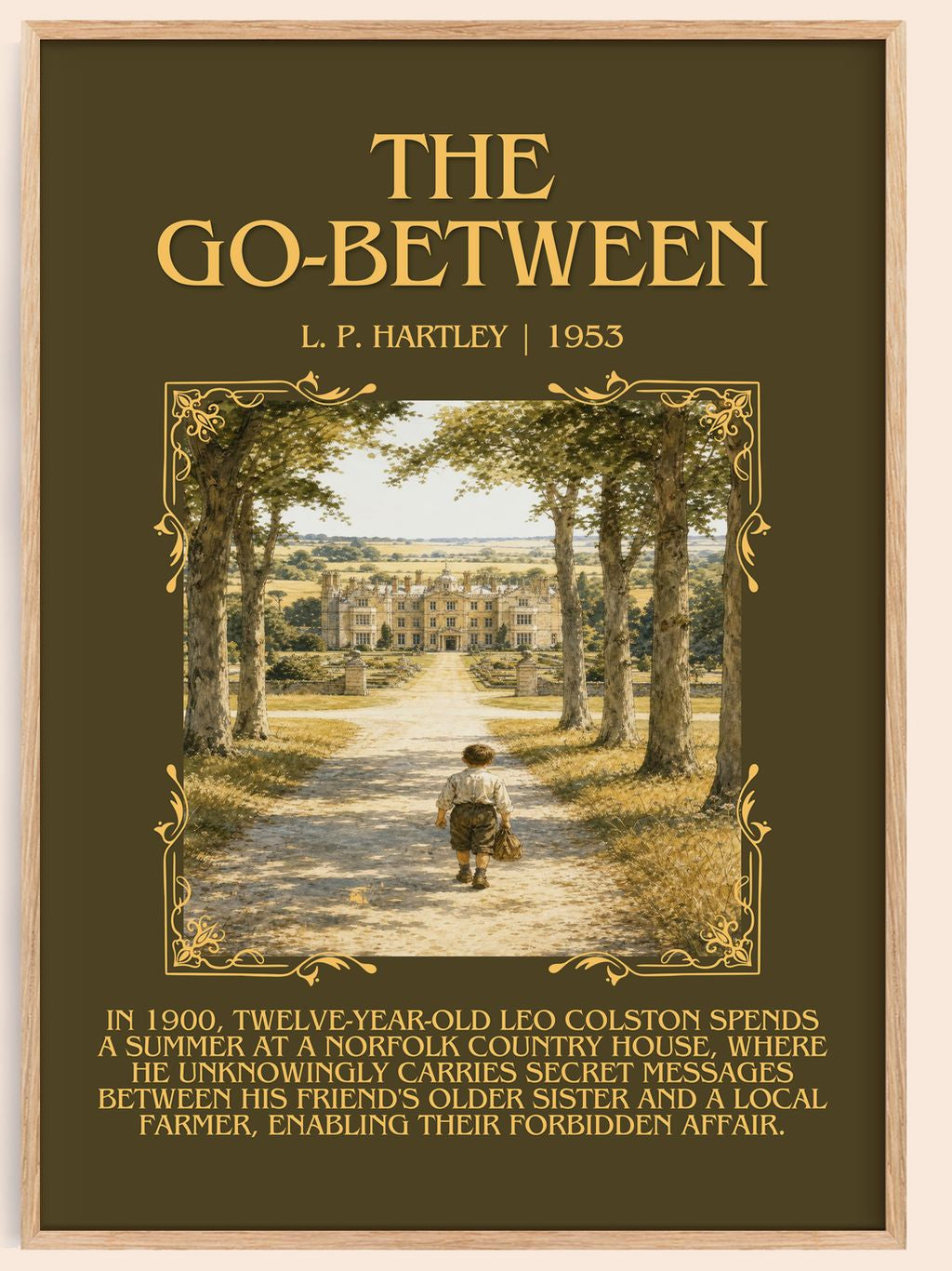 The Go-Between Minimalist Book Poster by L. P. Hartley – book poster