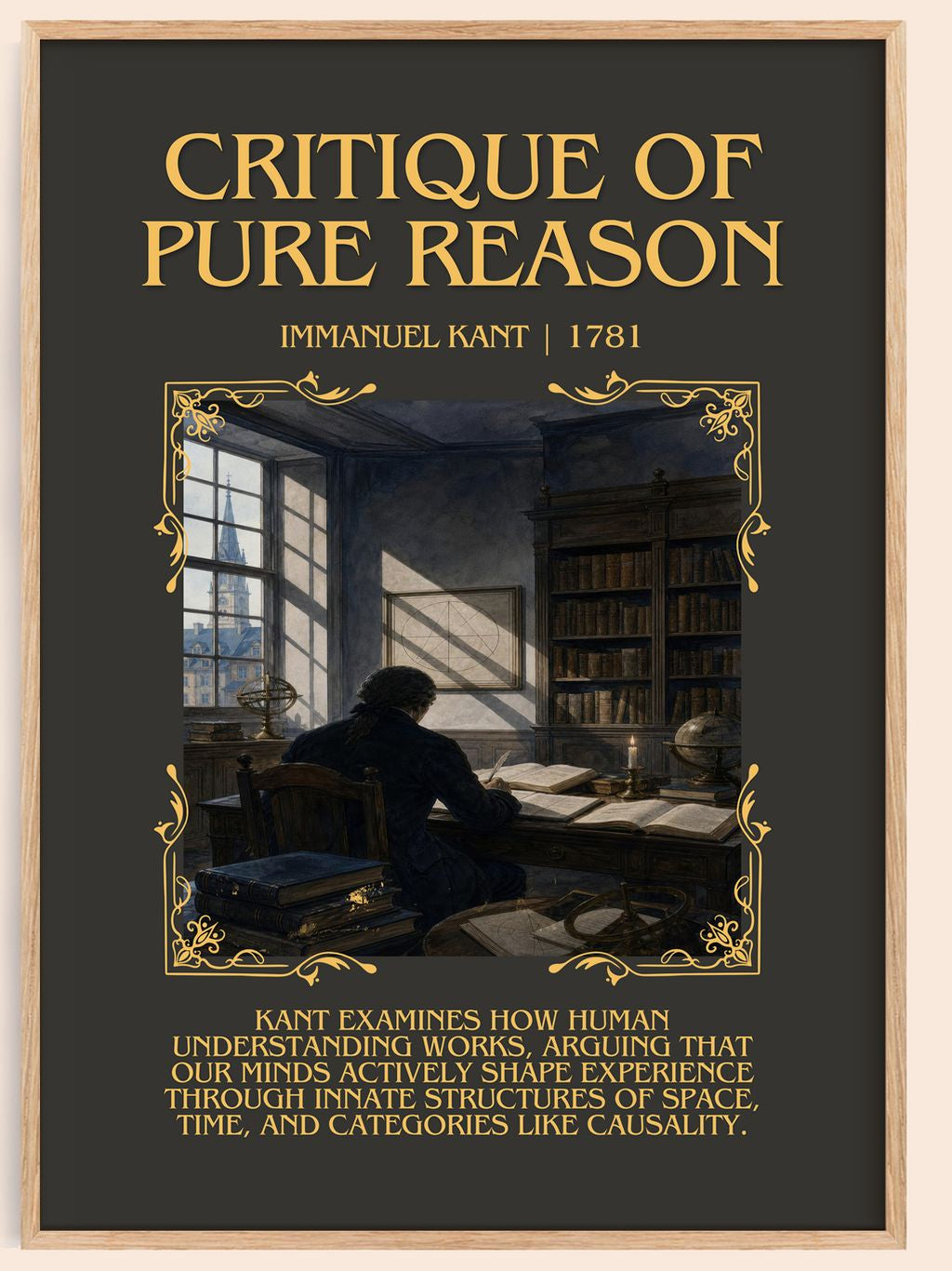 Critique of Pure Reason Minimalist Book Poster by Immanuel Kant – book poster