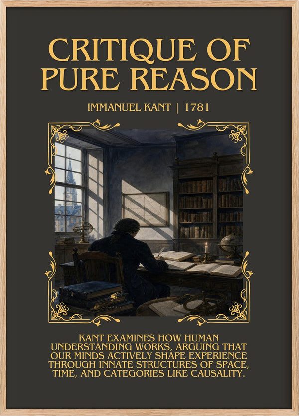 Critique of Pure Reason Minimalist Book Poster by Immanuel Kant