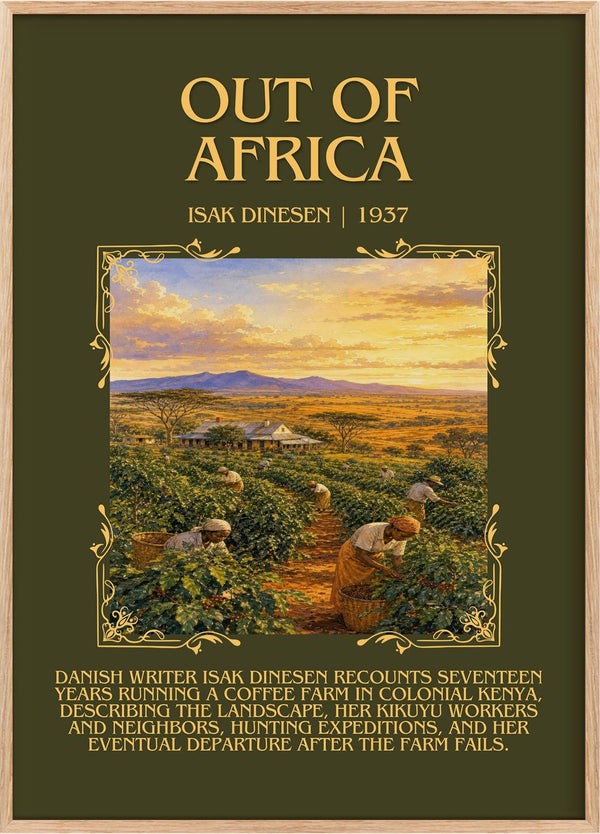Out of Africa Minimalist Book Poster by Isak Dinesen
