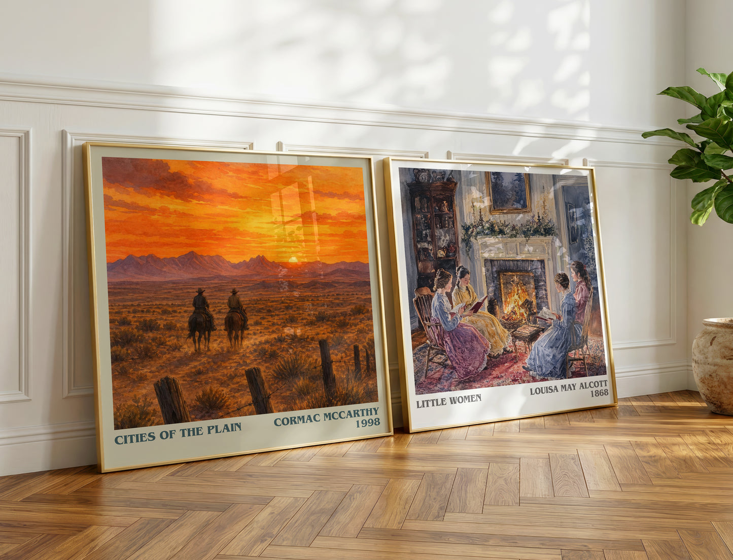 Cities Of The Plain literary print on bookshelf – Cormac Mccarthy fan gift