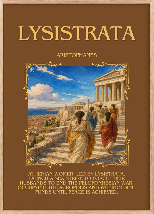 Lysistrata Minimalist Book Poster by Aristophanes