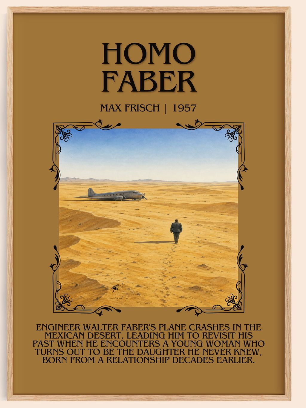 Homo Faber Minimalist Book Poster by Max Frisch – book poster