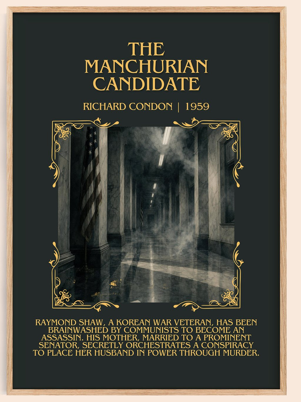 The Manchurian Candidate Minimalist Book Poster by Richard Condon – book poster