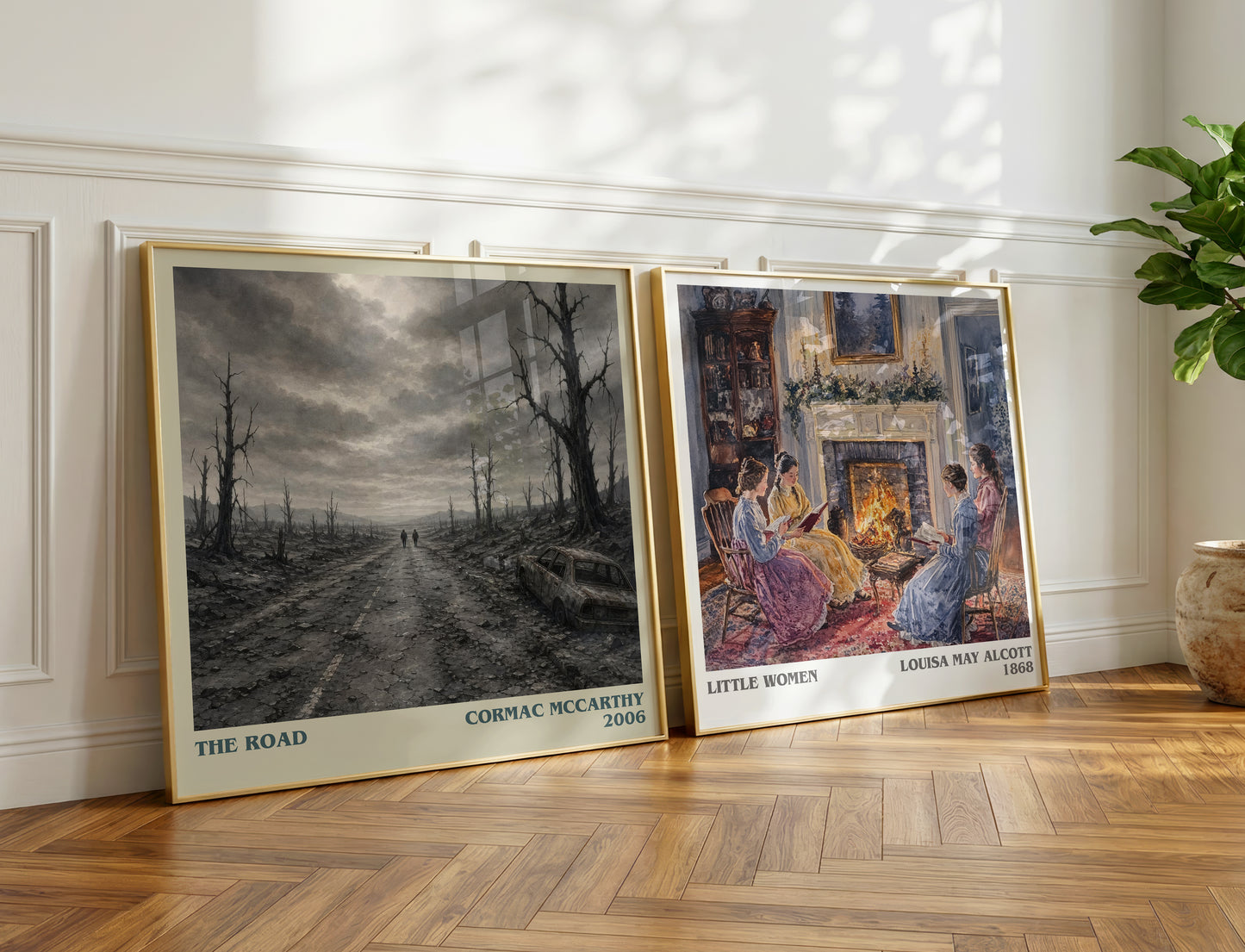 The Road literary print on bookshelf – Cormac Mccarthy fan gift