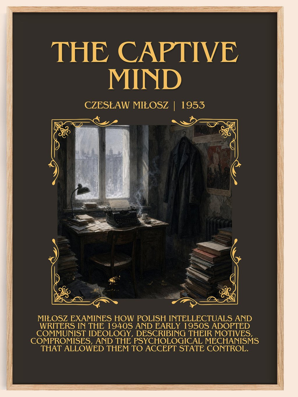 The Captive Mind Minimalist Book Poster by Czesław Miłosz – book poster