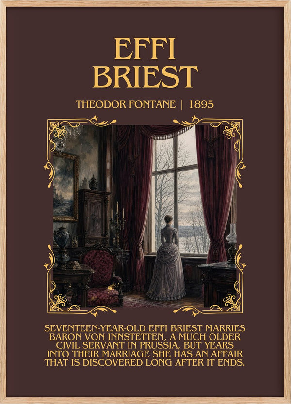 Effi Briest Minimalist Book Poster by Theodor Fontane