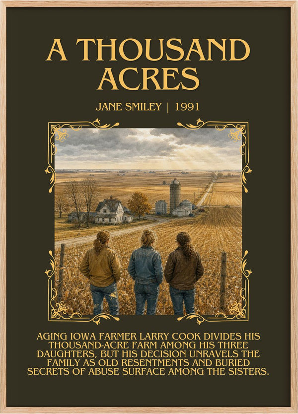A Thousand Acres Minimalist Book Poster by Jane Smiley
