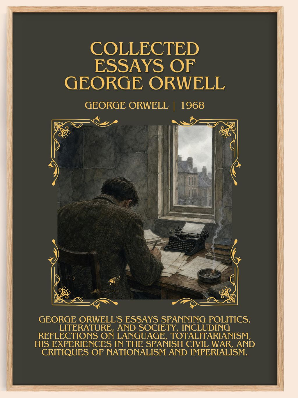 Collected Essays of George Orwell Minimalist Book Poster by G. Orwell – book poster