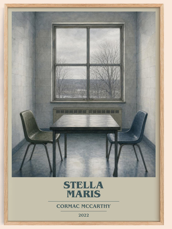 Stella Maris book cover book poster by Cormac Mccarthy – framed literary art print