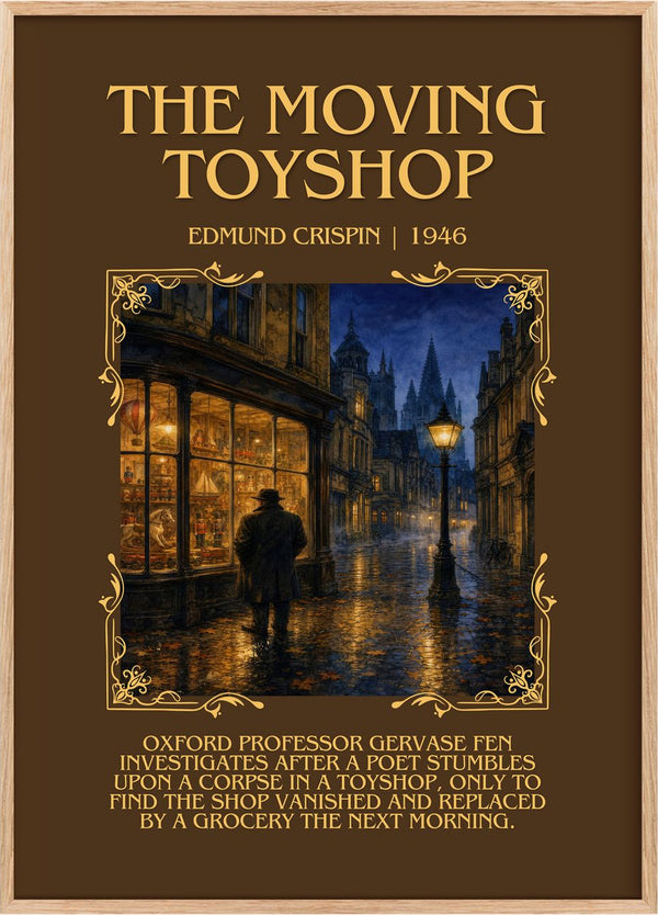 The Moving Toyshop Minimalist Book Poster by Edmund Crispin