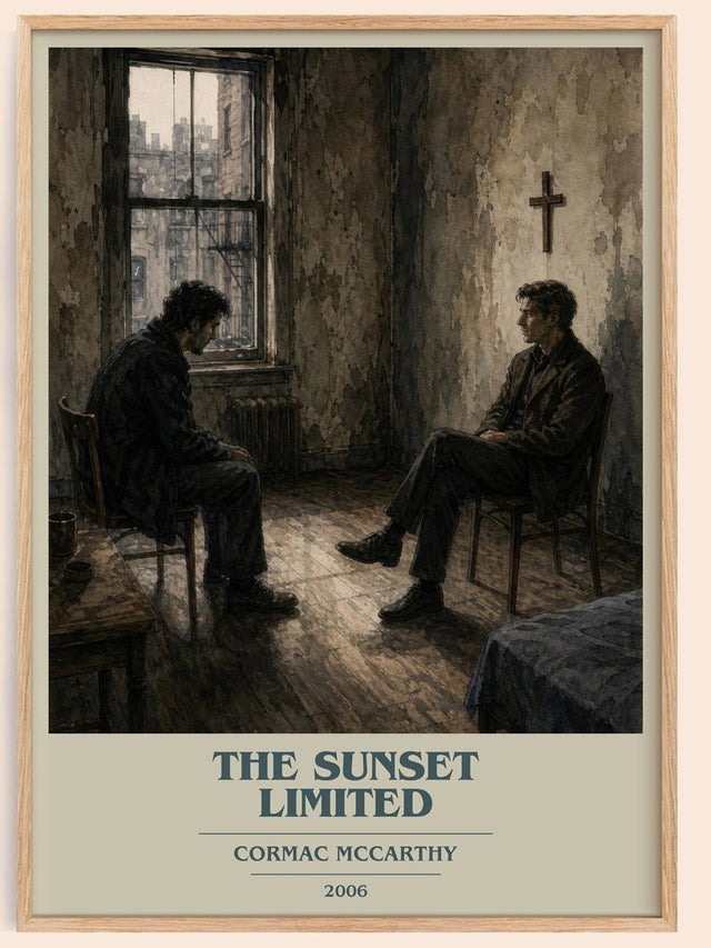 The Sunset Limited Book Cover Poster by Cormac Mccarthy