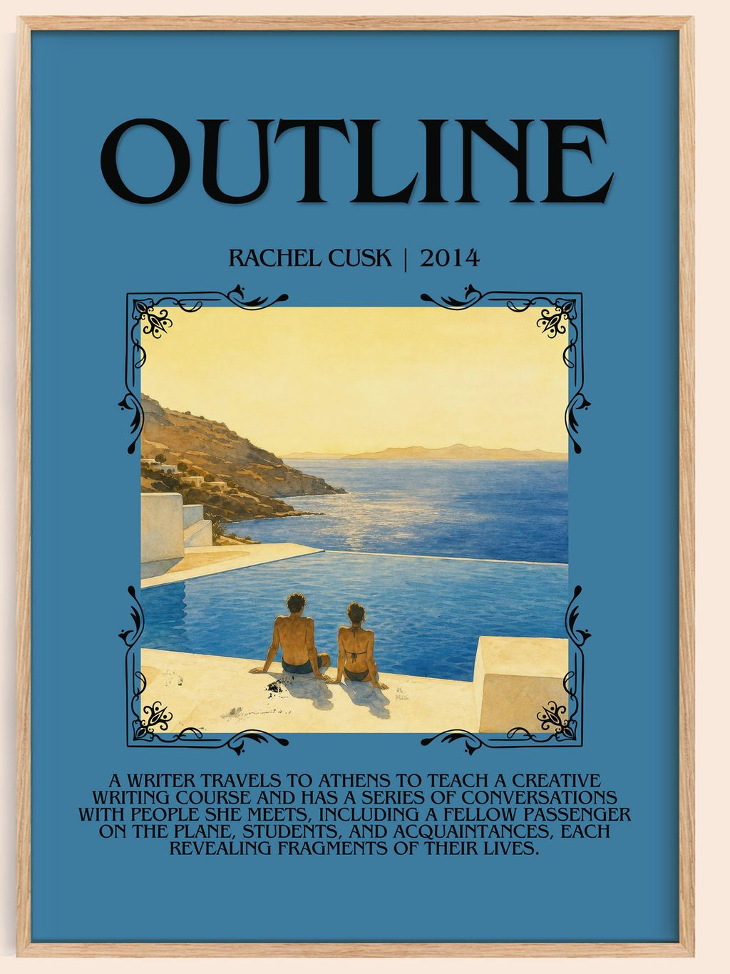 Outline Minimalist Book Poster by Rachel Cusk – book poster