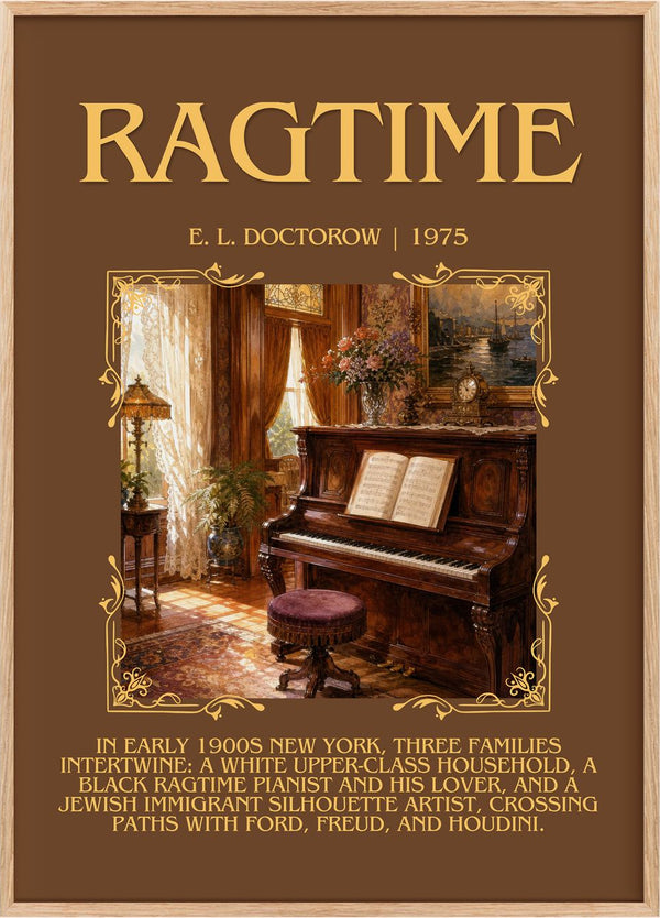 Ragtime Minimalist Book Poster by E. L. Doctorow