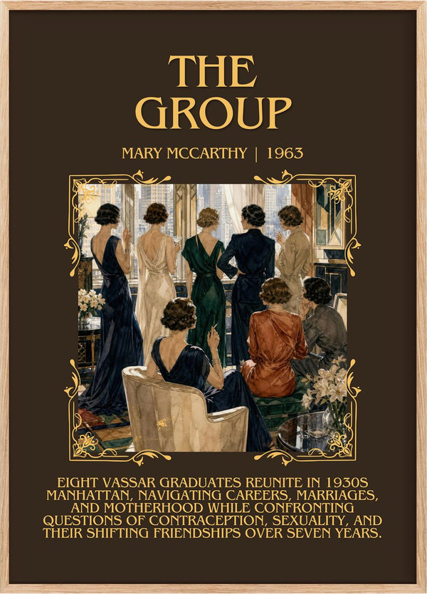 The Group Minimalist Book Poster by Mary McCarthy