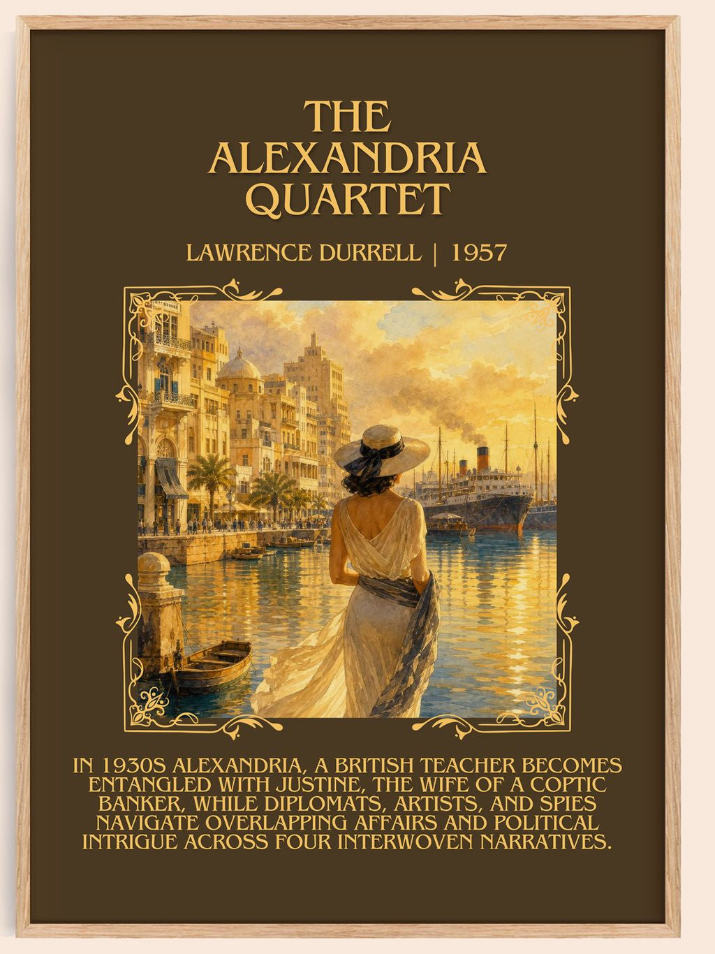 The Alexandria Quartet Minimalist Book Poster by Lawrence Durrell – book poster