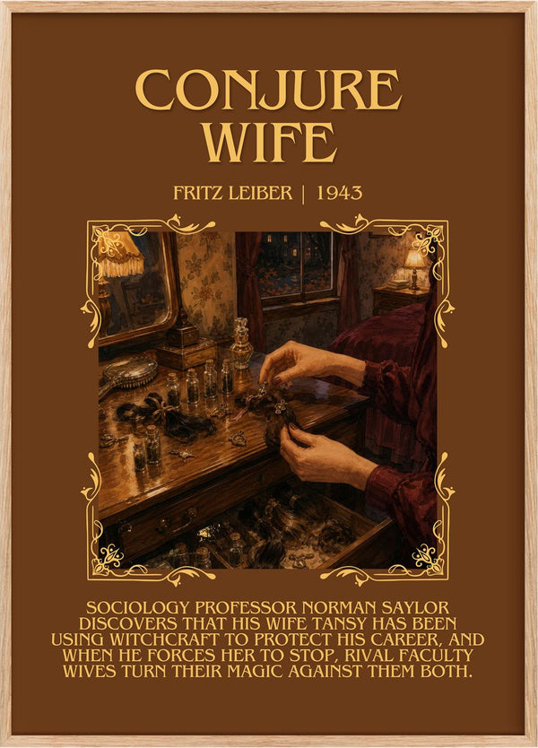 Conjure Wife Minimalist Book Poster by Fritz Leiber