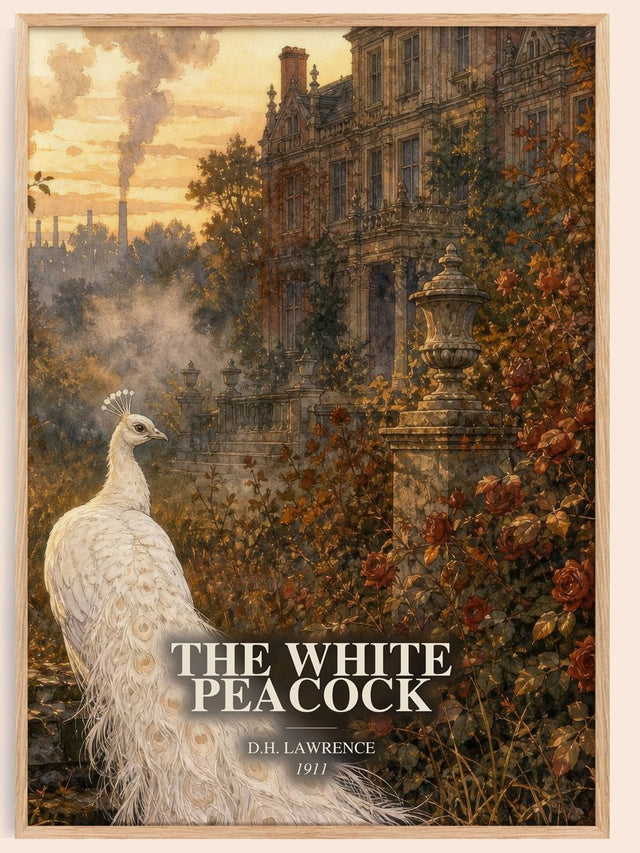 The White Peacock Book Watercolour Illustration by D.H. Lawrence