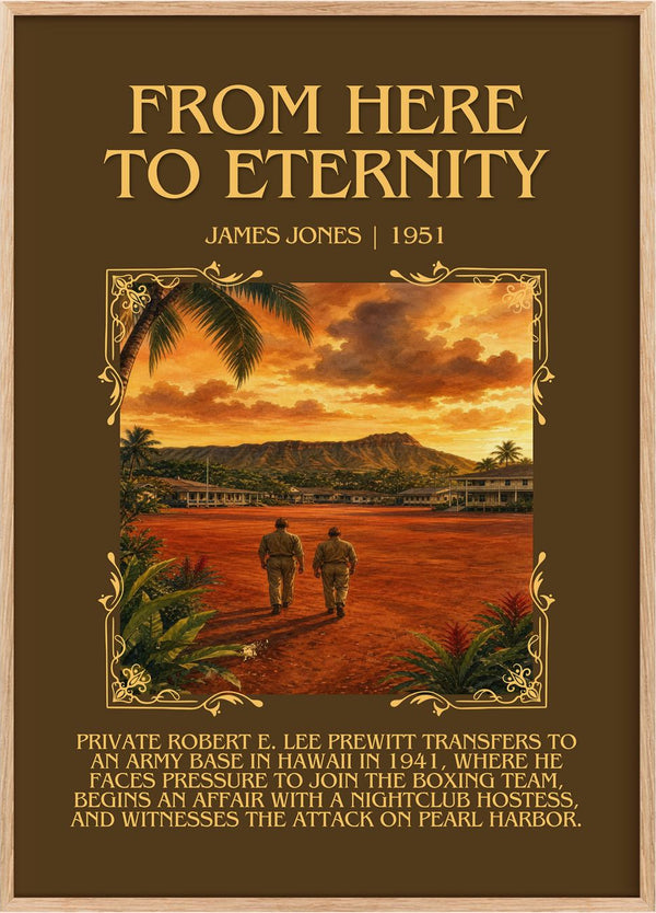 From Here to Eternity Minimalist Book Poster by James Jones