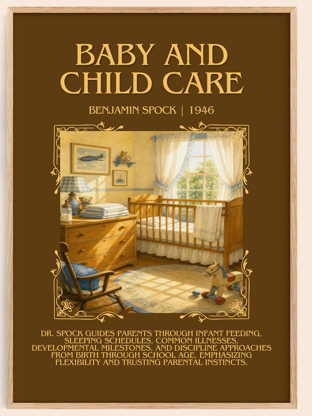 Baby And Child Care Minimalist Book Poster by Benjamin Spock – book poster