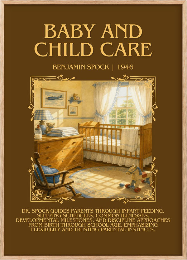 Baby And Child Care Minimalist Book Poster by Benjamin Spock