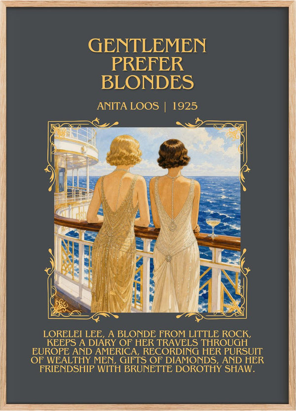 Gentlemen Prefer Blondes Minimalist Book Poster by Anita Loos