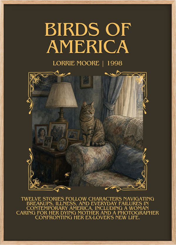 Birds of America Minimalist Book Poster by Lorrie Moore