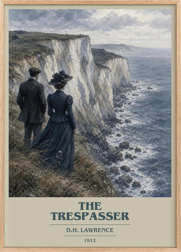 The Trespasser Book Cover Poster by D.H. Lawrence