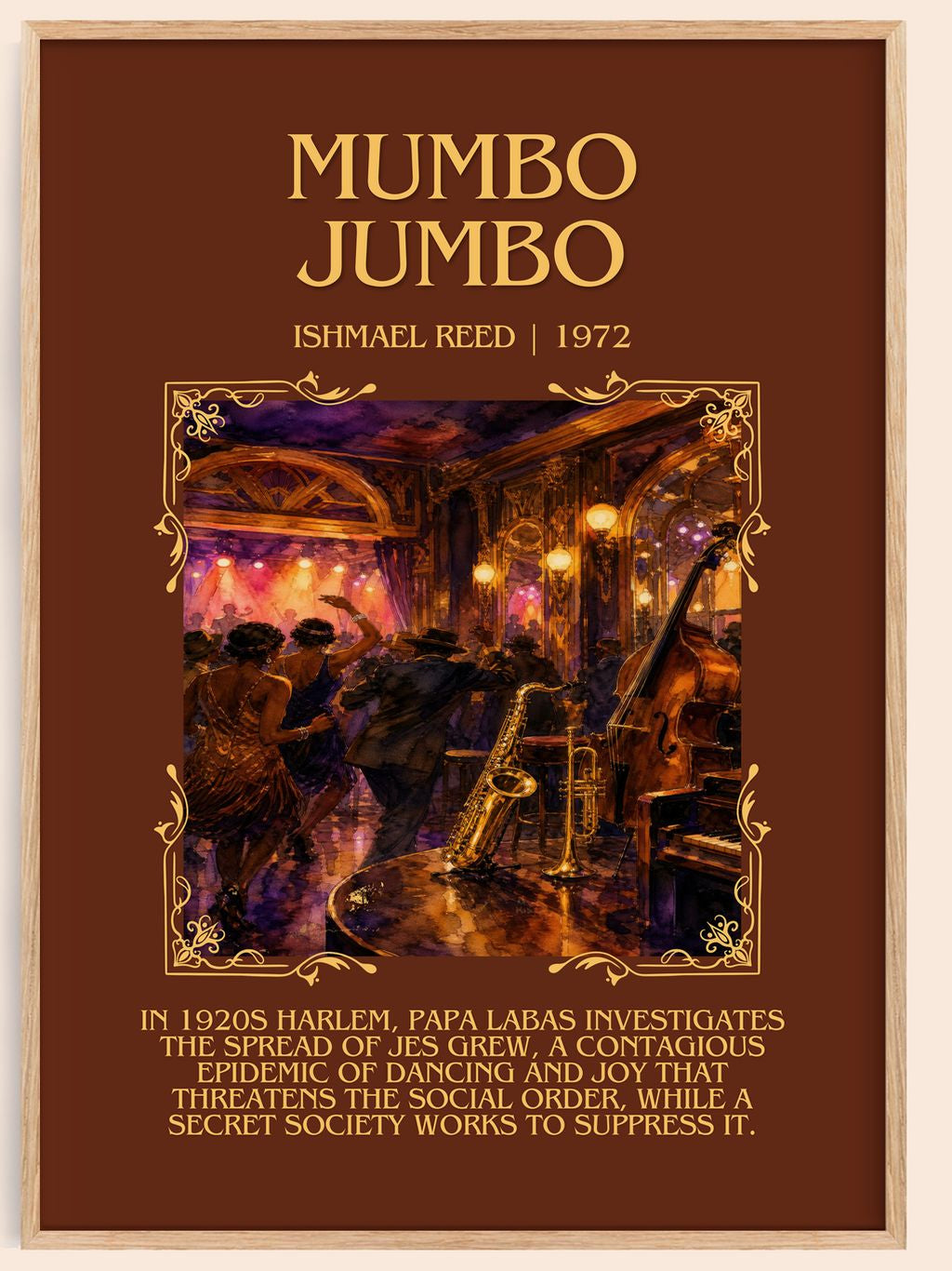 Mumbo Jumbo Minimalist Book Poster by Ishmael Reed – book poster