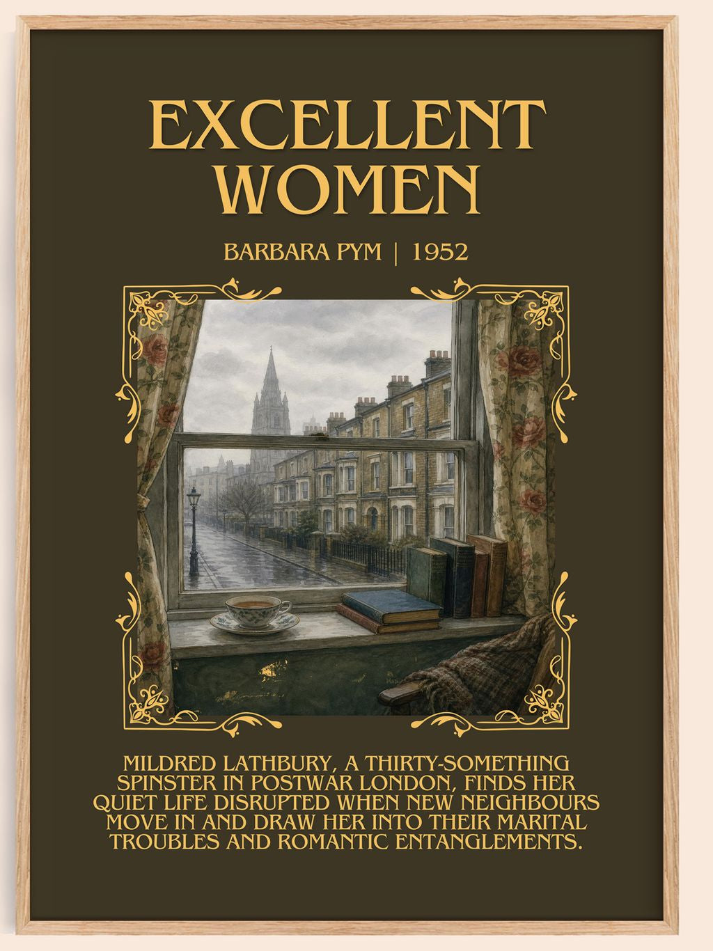 Excellent Women Minimalist Book Poster by Barbara Pym – book poster