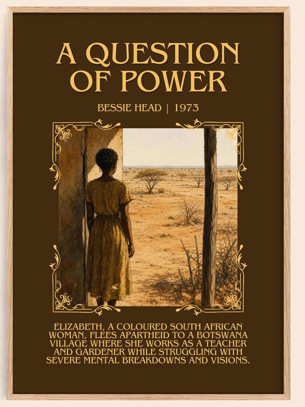 A Question of Power Minimalist Book Poster by Bessie Head – book poster