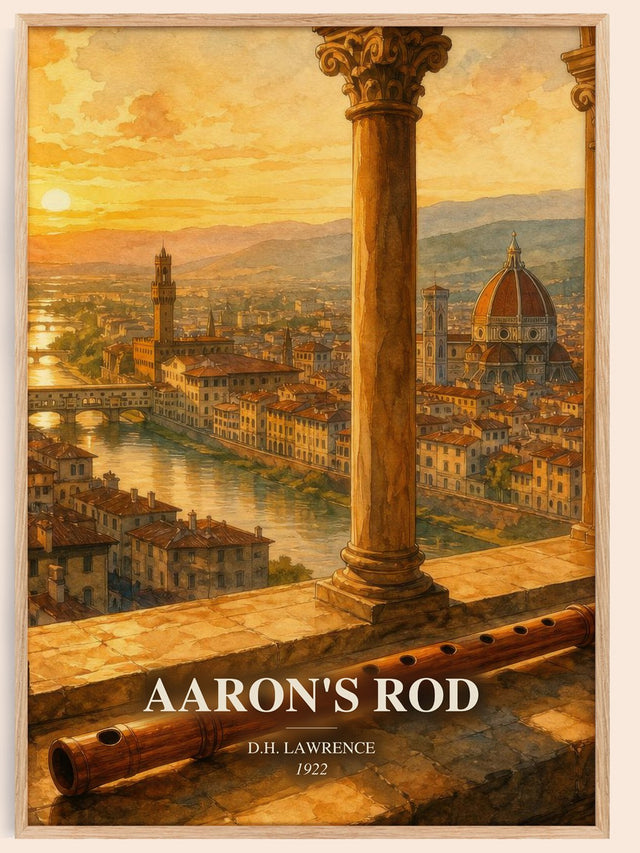Aaron'S Rod Book Watercolour Illustration by D.H. Lawrence