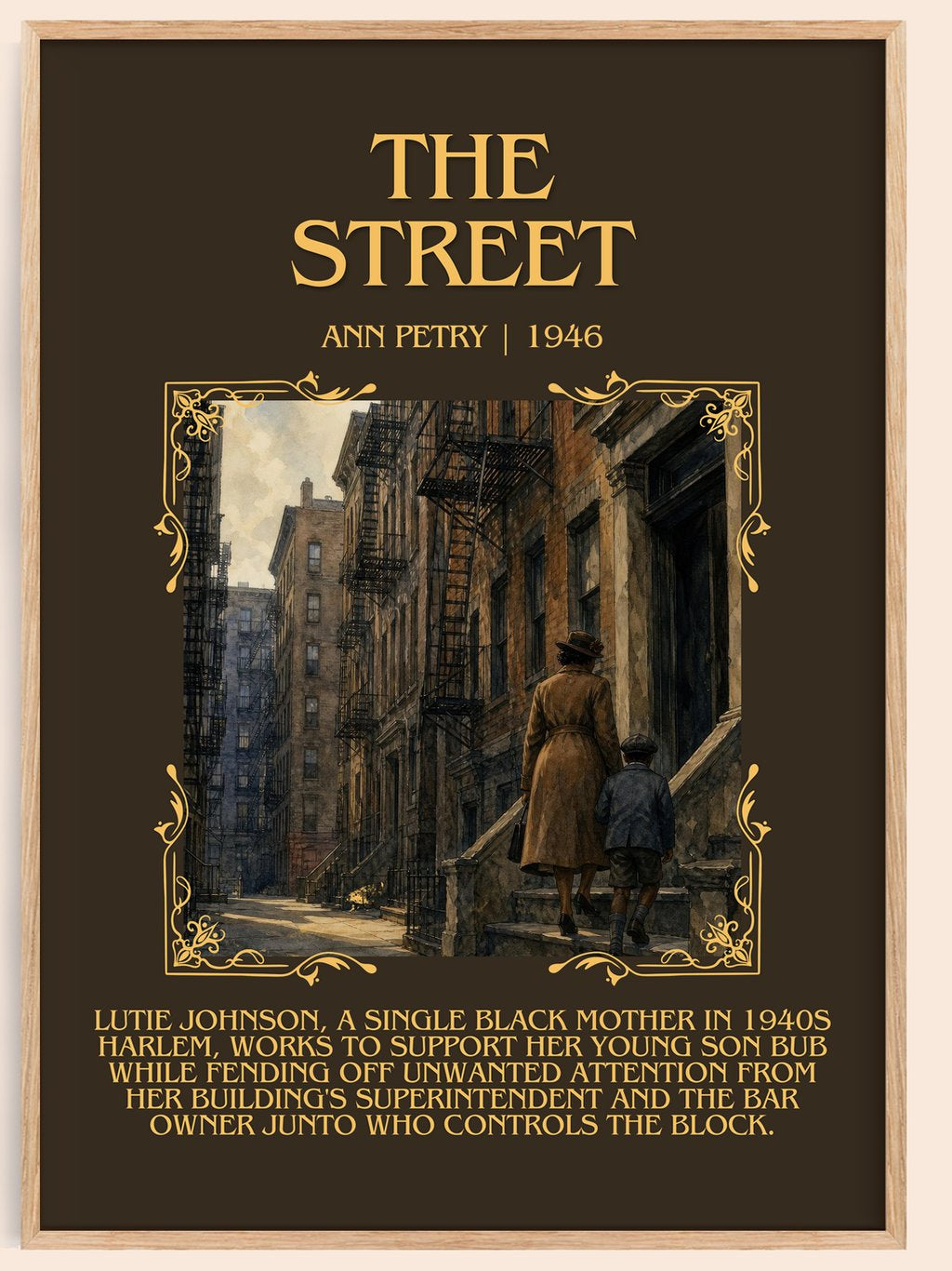 The Street Minimalist Book Poster by Ann Petry – book poster