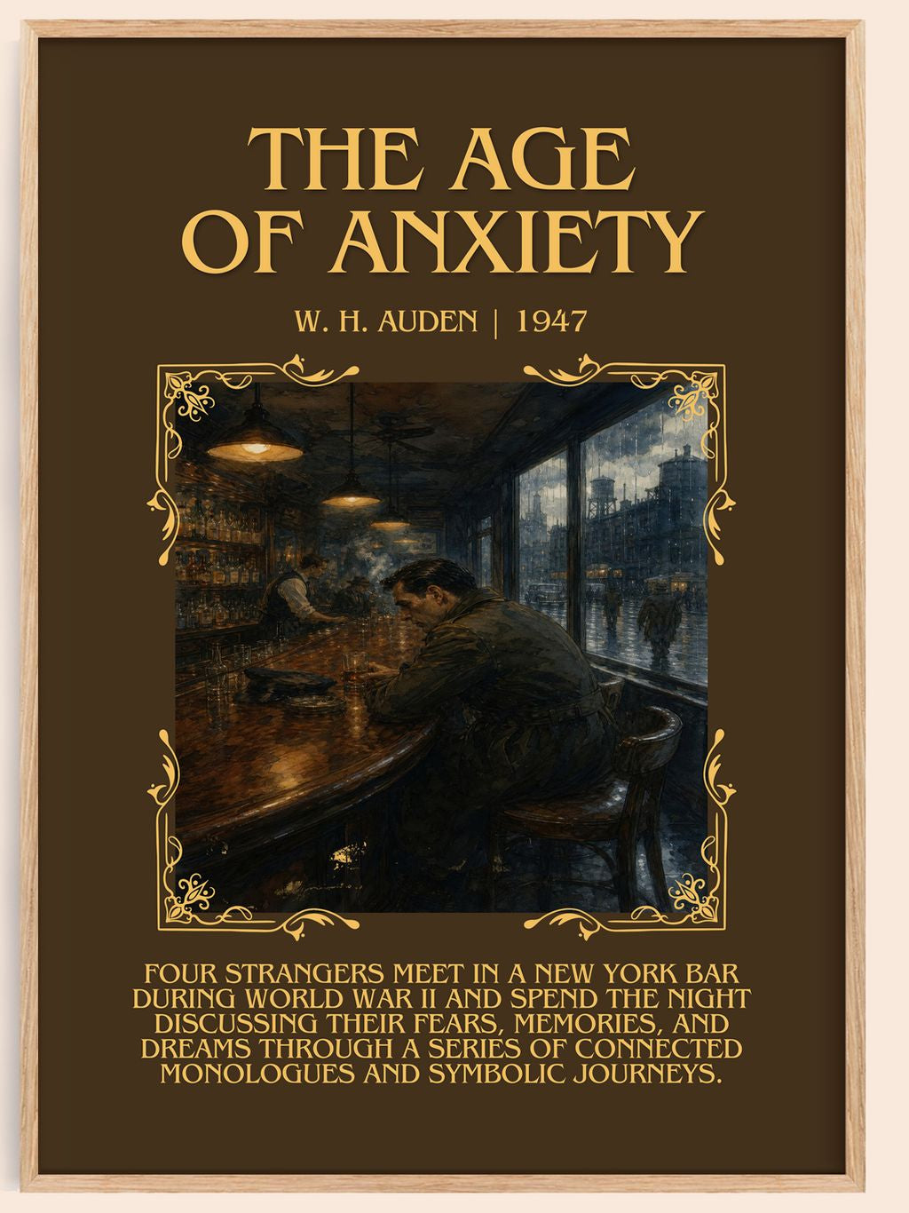 The Age of Anxiety Minimalist Book Poster by W. H. Auden – book poster