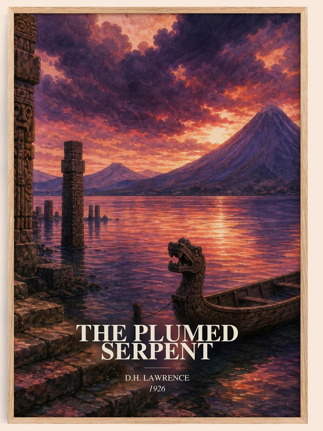 The Plumed Serpent Book Watercolour Illustration by D.H. Lawrence