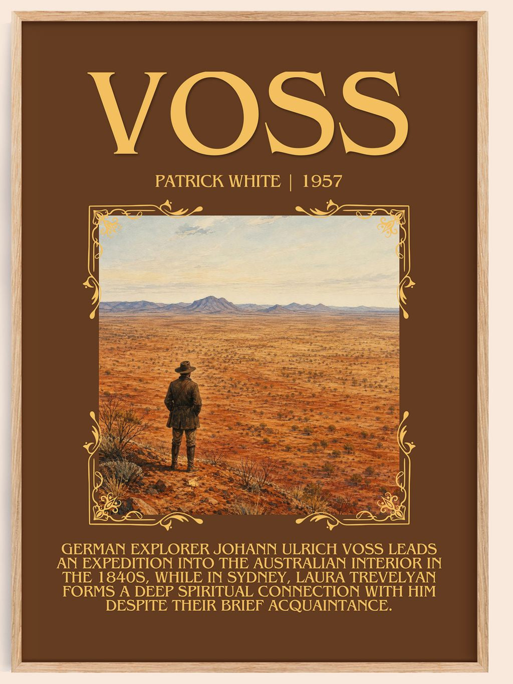 Voss Minimalist Book Poster by Patrick White – book poster